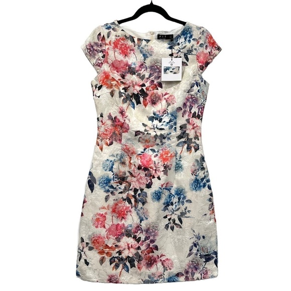 Pit Amsterdam Floral shimmer Dress Size 4 NWT. - Picture 1 of 7